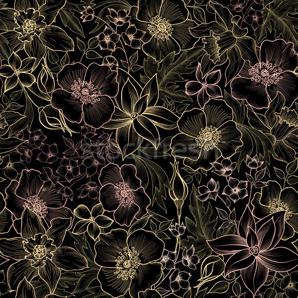цветочный плитка шаблон текстуры Сток-фото © Terriana