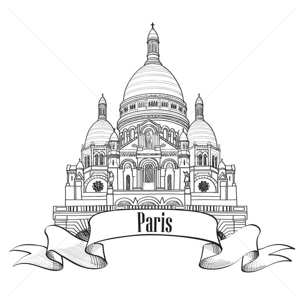 Katedrális Montmartre domb Párizs szimbólum utazás Stock fotó © Terriana