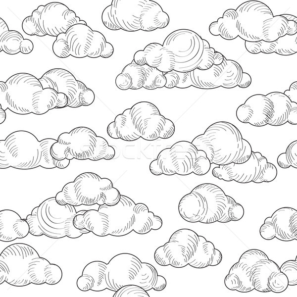 Cloud pattern. Cloudy sky seamless background Stock photo © Terriana