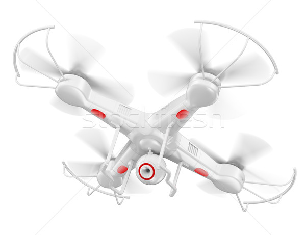 Stock photo: 3D drone with camera