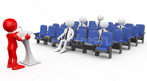 Stock photo: 3D human lecturing