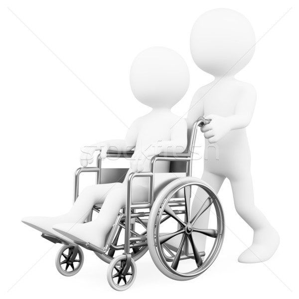 3D blancs aider handicapés blanche personne [[stock_photo]] © texelart