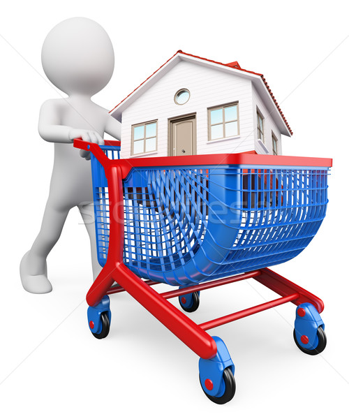 3D los blancos comprar casa hombre Foto stock © texelart
