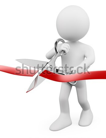 Man with a condom and a red ribbon on World AIDS Day Stock photo © texelart
