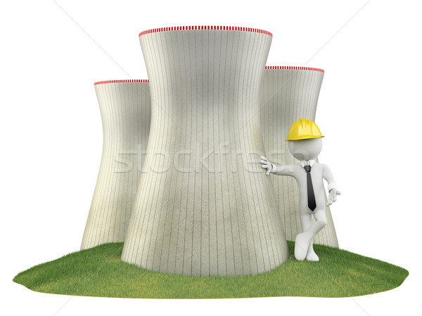 Engineer at a nuclear plant Stock photo © texelart
