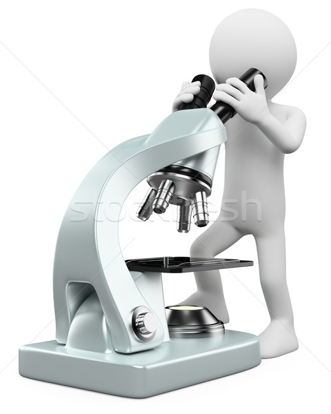 3D los blancos científico blanco persona mirando Foto stock © texelart