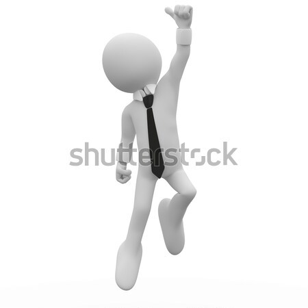 Businessman jumping for joy, with the thumb up Stock photo © texelart