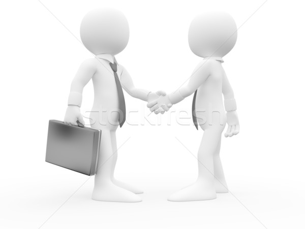 3D Human shaking their hands in agreement and have reached a business deal Stock photo © texelart