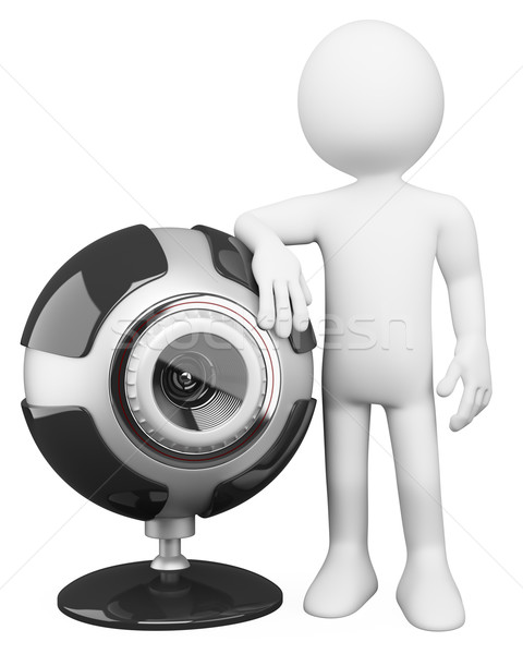 3D i bianchi webcam bianco persona enorme Foto d'archivio © texelart