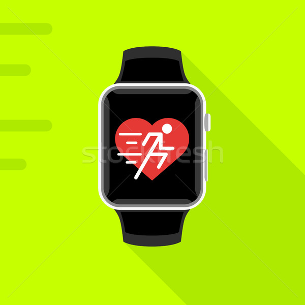 Flat design of modern smart watch with concept fitness app of he Stock photo © TheModernCanvas