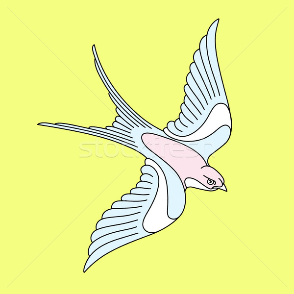 Flying swallow or swift tattoo design. Stock photo © TheModernCanvas