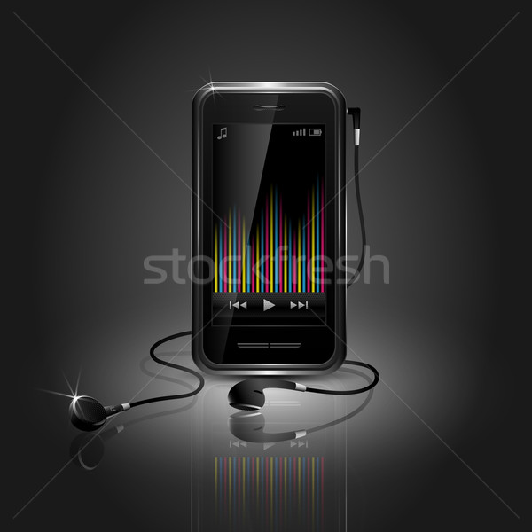 Sleek Mobile Phone Playing Music Stock photo © TheModernCanvas