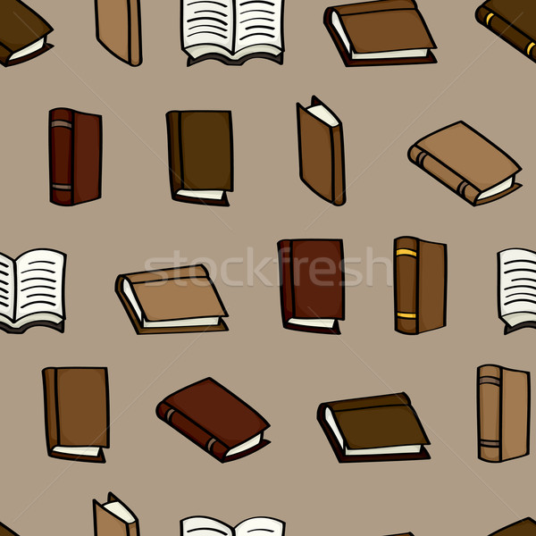 Cartoon Books Seamless Background Stock photo © Theohrm