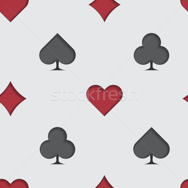 Seamless 3d Card Suit Background Stock photo © Theohrm