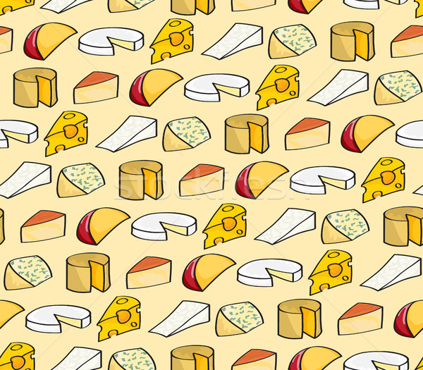 Cartoon Cheese Seamless Background Stock photo © Theohrm