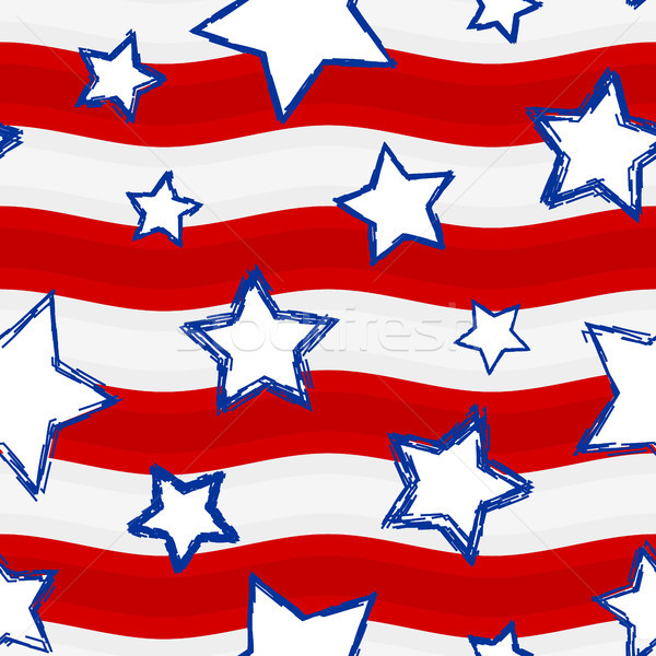 Fourth of July Seamless Background Stock photo © Theohrm