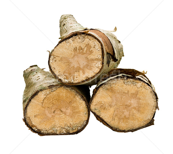 Isolated Stack of Wood Stock photo © Theohrm