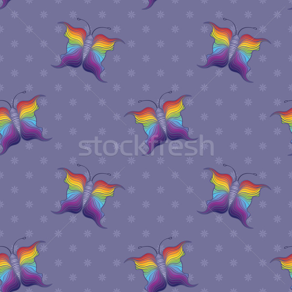 Seamless Butterfly Background Stock photo © Theohrm