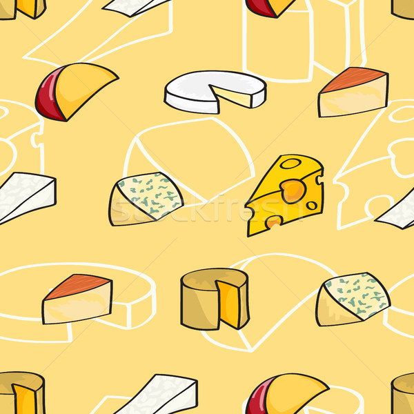 Cartoon queso sin costura azulejo variedad Foto stock © Theohrm