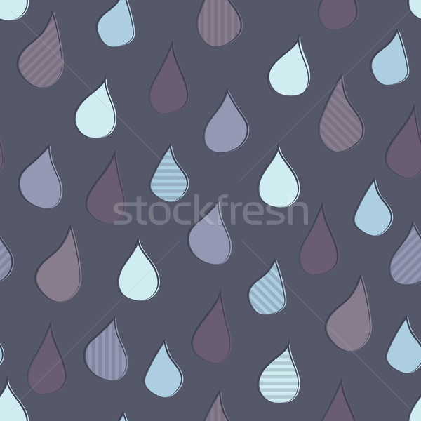 Végtelenített esőcseppek csempe retro rajz minta Stock fotó © Theohrm