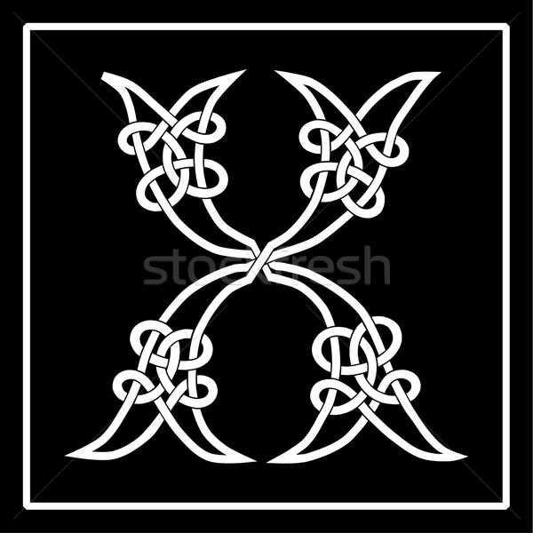 Celtic Knot-work X Stock photo © Theohrm