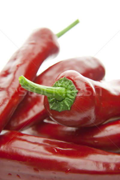 Czerwony papryka biały żywności przyprawy Zdjęcia stock © TheProphet