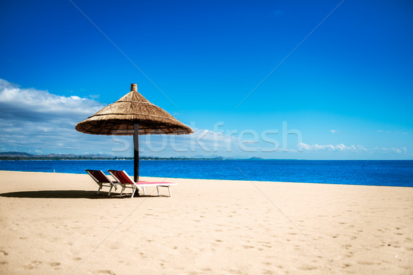 Spokojny plaży resort słońce schronisko idylliczny Zdjęcia stock © thisboy
