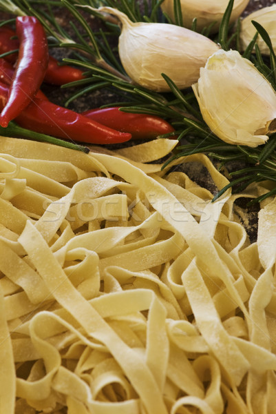 Fresche pasta rosmarino aglio luce cottura Foto d'archivio © thisboy