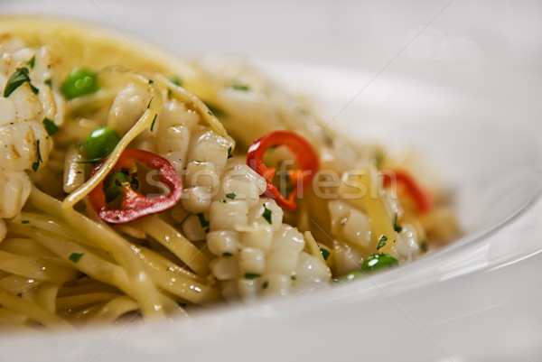 Frutti di mare pasta fresche chili verdura alimentare Foto d'archivio © thisboy