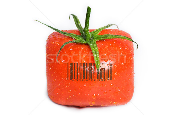 Carré tomate gouttes d'eau isolé gouttes [[stock_photo]] © thisboy