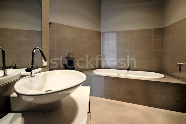 ванную современных дизайна воды дома свет Сток-фото © thisboy