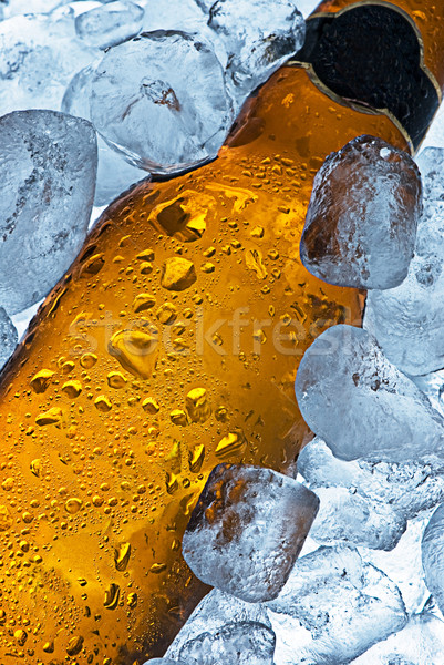 Jég hideg sör zárt termény sörösüveg Stock fotó © thisboy