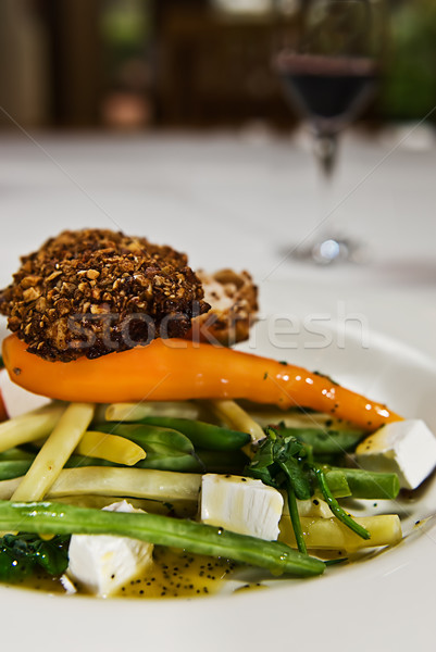 Crispy Chicken on Vegetables Stock photo © thisboy