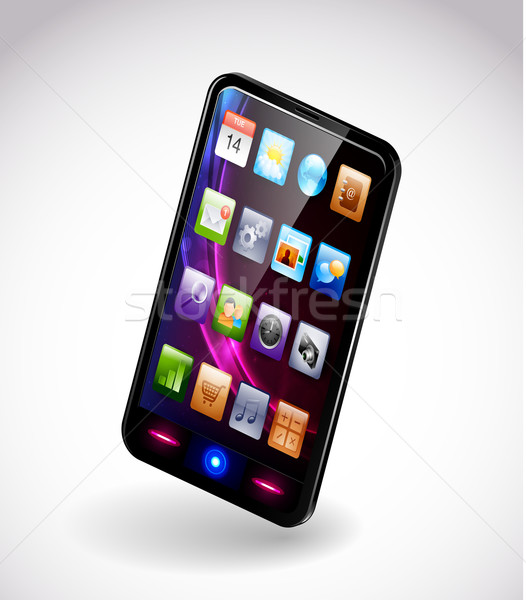 Smartphone détaillée modernes téléphone technologie écran Photo stock © ThomasAmby