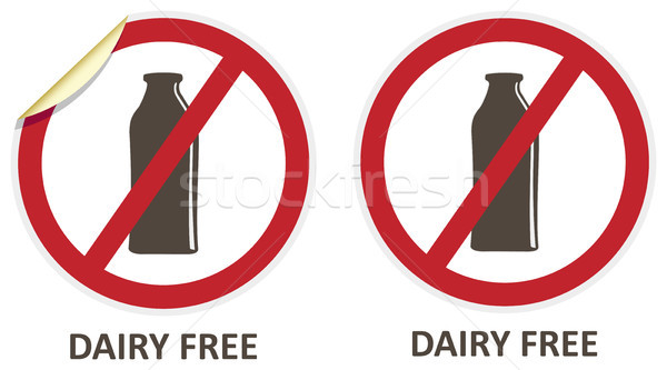 Dairy Free Icons Stock photo © THP