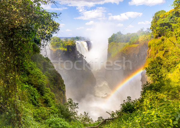 Afryki wodospad Zambia Zimbabwe jeden siedem Zdjęcia stock © THP
