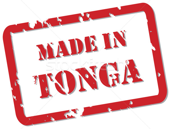 Tonga tampon rouge vecteur design [[stock_photo]] © THP