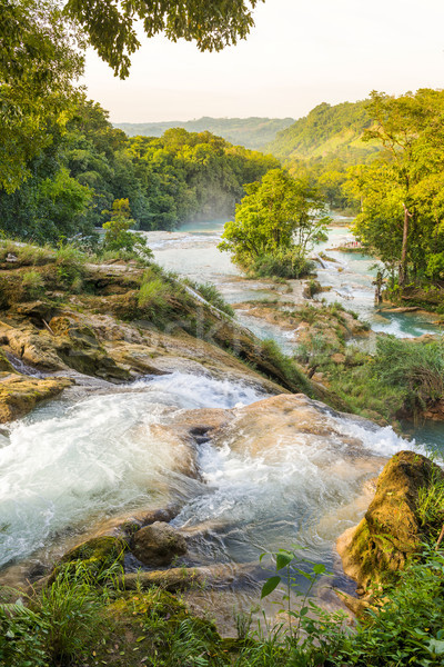 Cascade nature paysage bleu rivière jungle [[stock_photo]] © THP