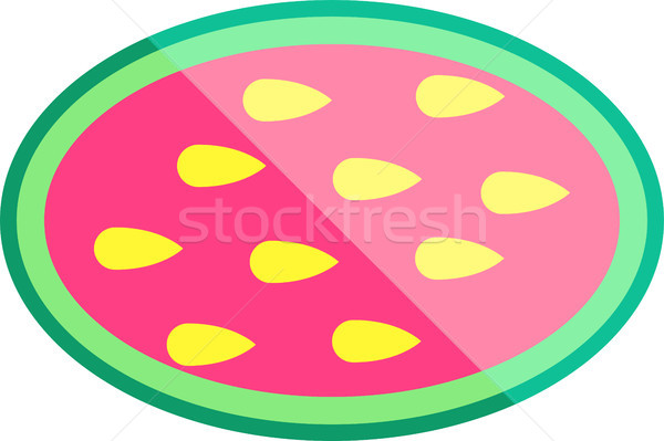 Wassermelone Vektor isoliert geschnitten Hälfte Design Stock foto © THP