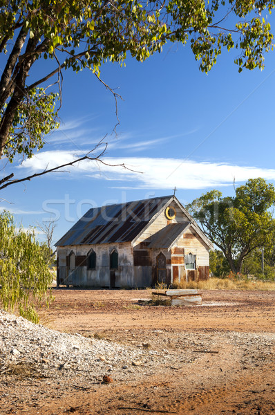 Vieux église rural Australie ciel bleu bâtiment [[stock_photo]] © THP