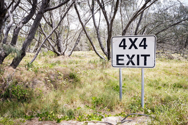 4X4 Exit Track Sign Stock photo © THP