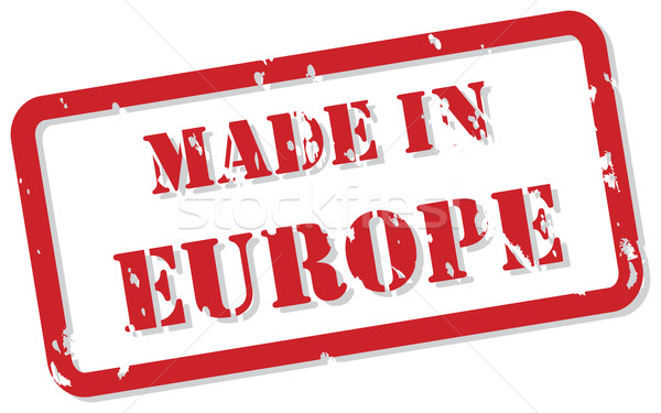 Europa Stempel rot Vektor Design Stock foto © THP