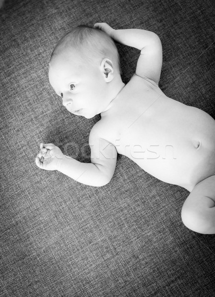 Baby Boy Black and White Stock photo © THP