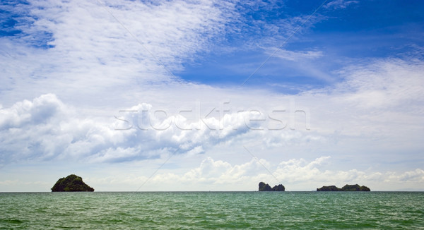 Marinha tropical ver oceano nuvens Foto stock © THP
