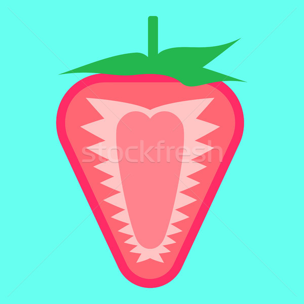 Strawberry Fruit Halved Vector Stock photo © THP