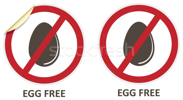 Egg Free Icons Stock photo © THP