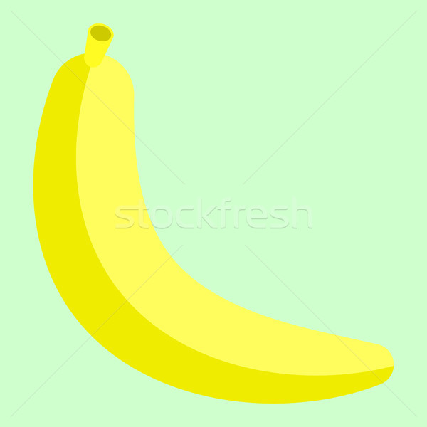 Banană minimalism artă vector simplu natură Imagine de stoc © THP