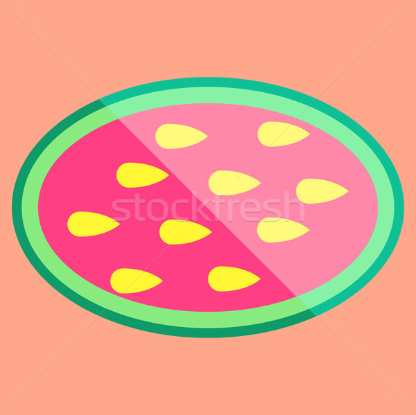 Wassermelone Vektor einfache Minimalismus Kunst Stil Stock foto © THP