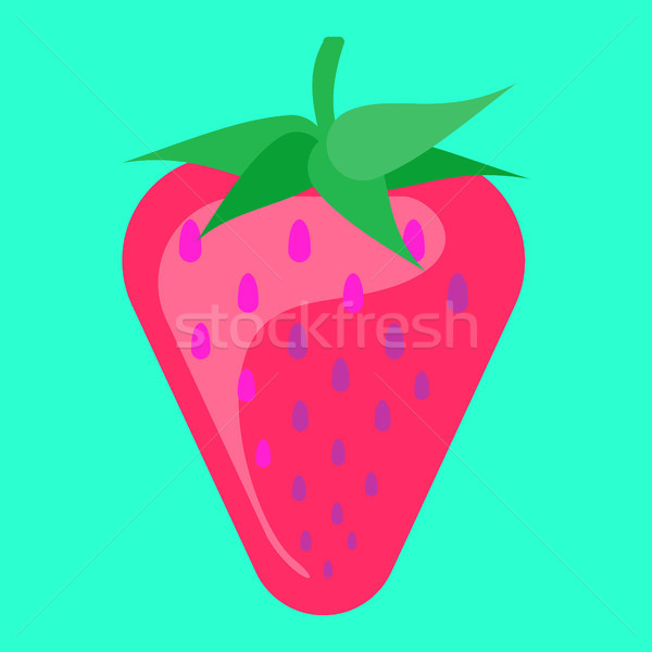 Căpşună fruct vector simplu minimalism artă Imagine de stoc © THP
