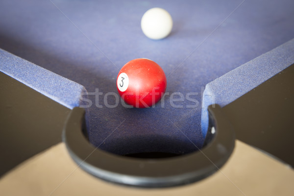 Spielen Pool Billardtisch Billard Kugeln Spaß Stock foto © THP